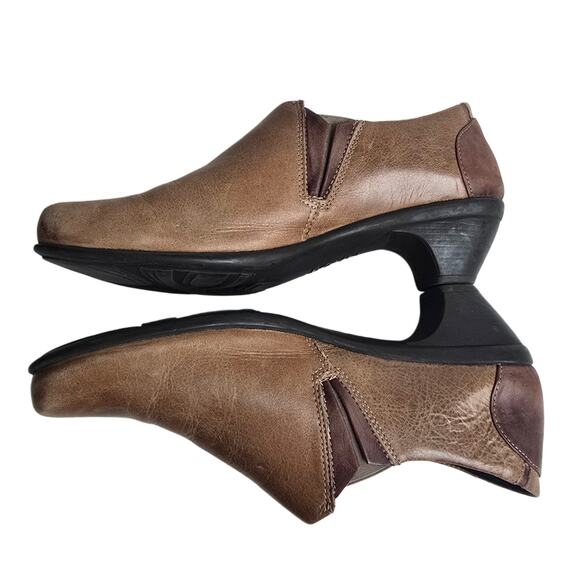 Leather Shootie Naot Brown Oxford Size 10 Heeled Slip On Shoes - Picture 11 of 11